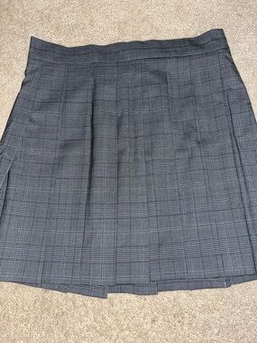 MaxMara Gray Plaid Mini Skirt